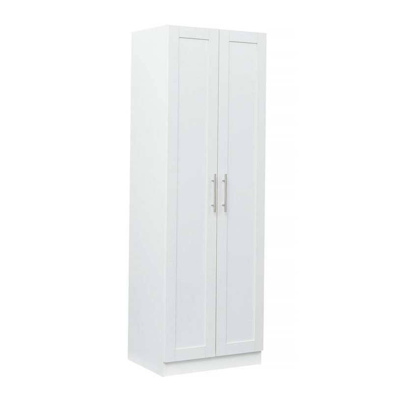 Armoire haute à 2 portes avec cloisons, blanc
