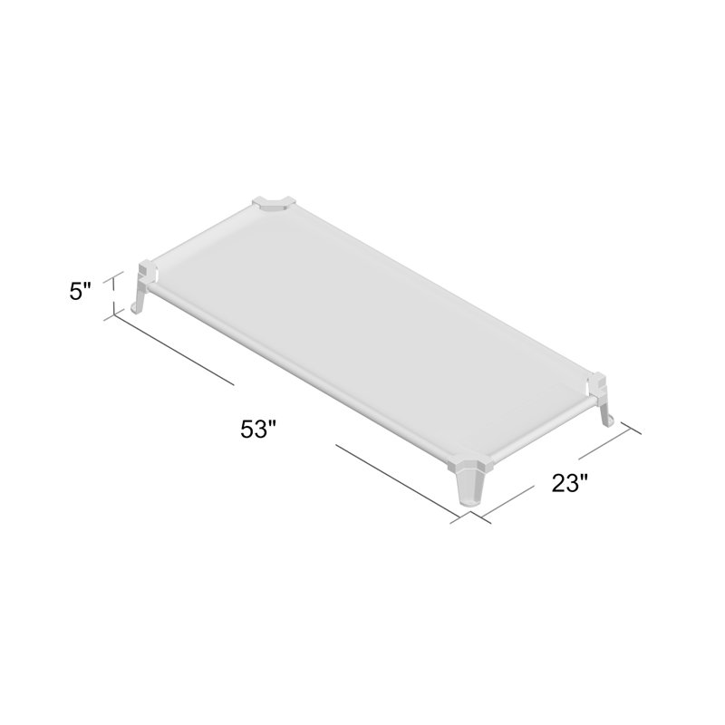 Lit de camp pour enfant empilable assemblé, Bleu, Standard