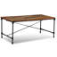 Michael Solid Wood Top Metal Base Dining Table