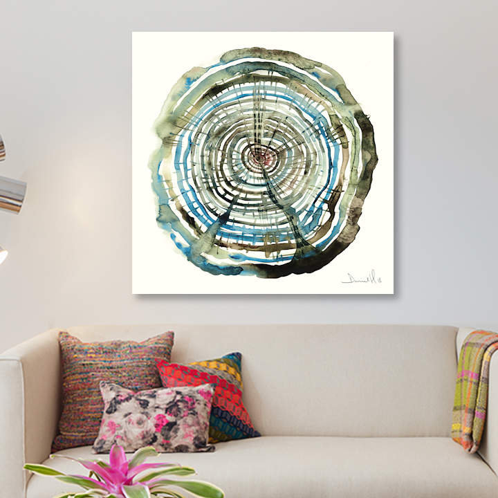 «Water Oak» par Dan Hobday - reproduction imprimée, H 26 po x l 26 po x P 1,5 po