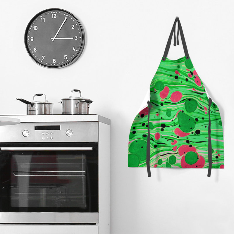 Katelyn Elizabeth Bib Apron, Green/Pink