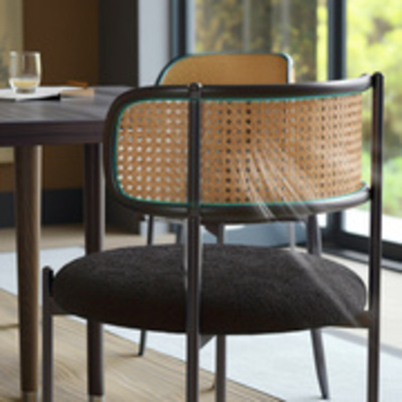 Modern Upholstered Dining Chair 2-piece Set Contemporary Style, Metal Legs Ergonomic Backrest Design, Suitable For Kitchen And Dining Room Black