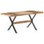 Laurie Solid Wood Top Metal Base Dining Table-61751217