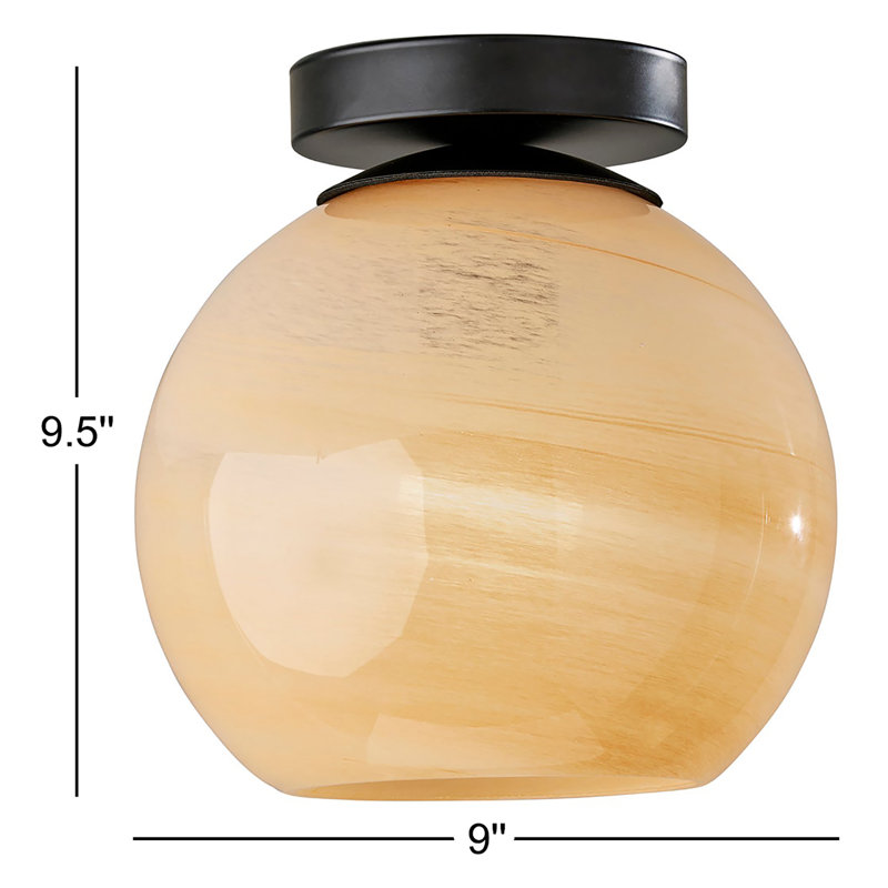 Plafonnier encastré en verre Dounia