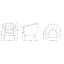 Fauteuil demi-tonneau en cuir Rosemont-1243870532
