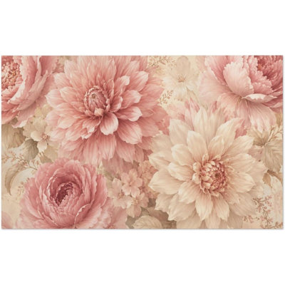 Serviette de plage rose à motif floral Dahlia, serviette légère en microfibre à séchage rapide 32 x 63 po pour piscine, plage, douche, source chaude, yoga, voyage