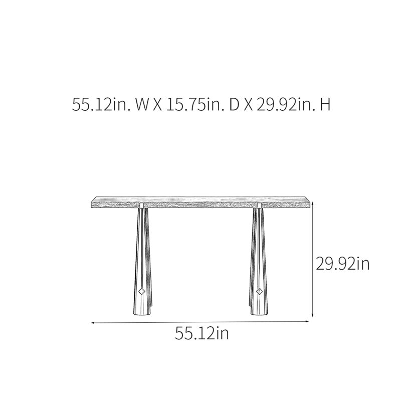 Console Modern Minimalist Luxury, 29.92" H x 55.12" W x 15.75" D