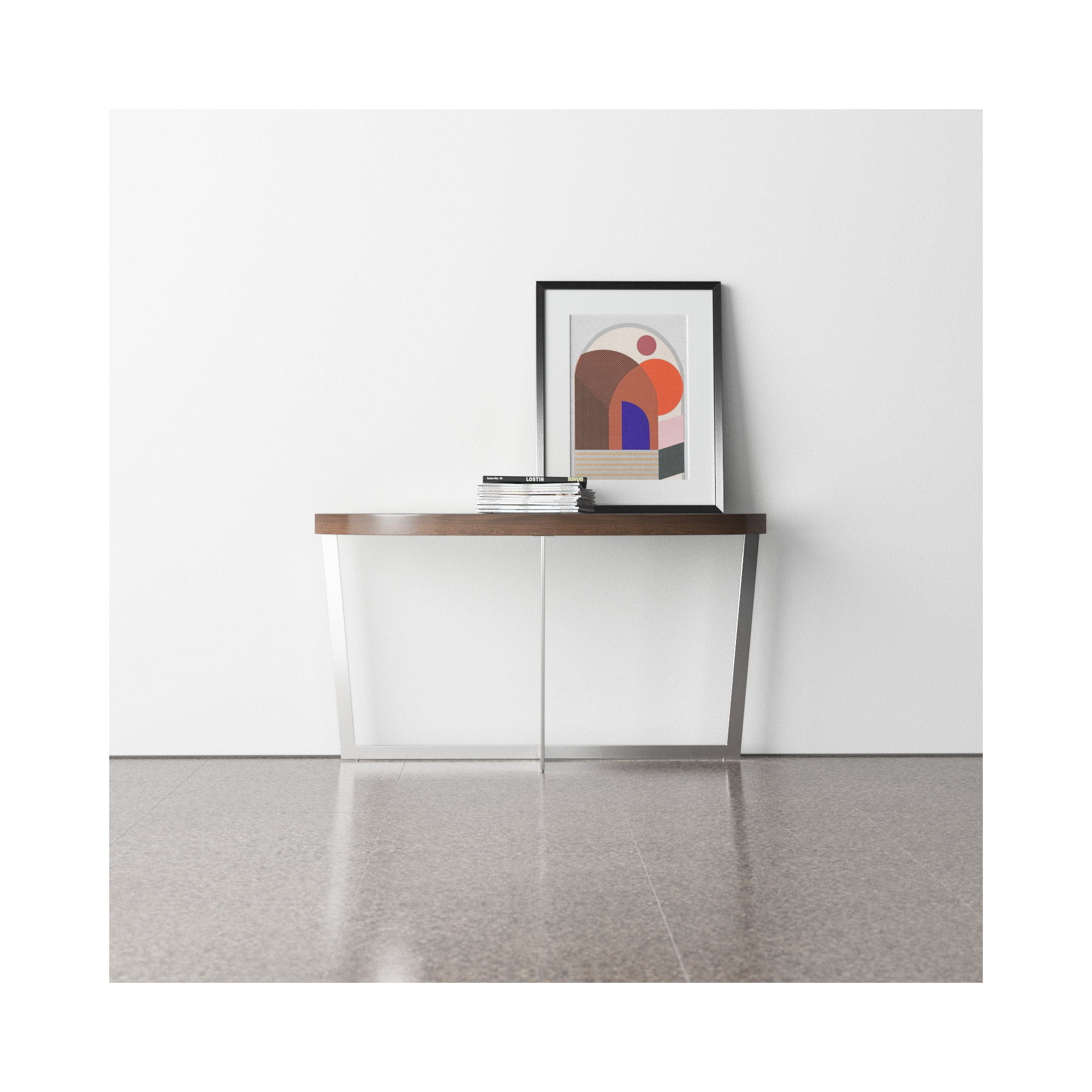 Jackson 55" Oyster Console Table – Modern Slim Console for Entryway, Hallway, or Living Room Display, Espresso
