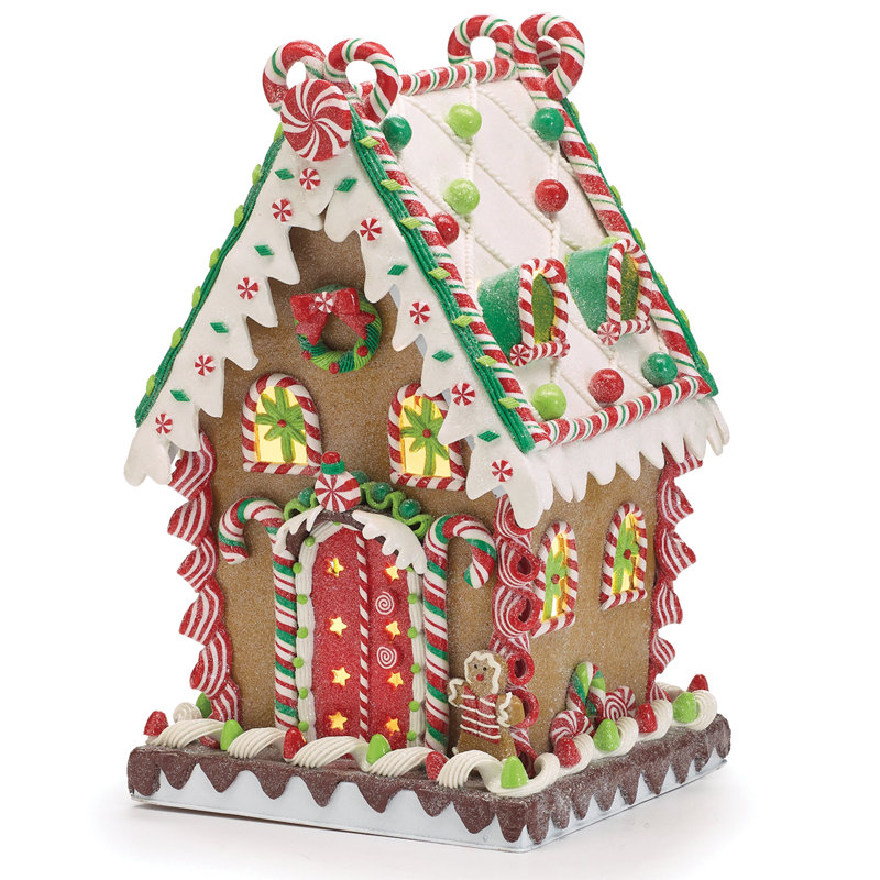 Maison de pain d'épices à DEL 14 po Décor