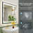Matte Black Matel Framed LED Bathroom Mirror with Front-lit and Back-lit, Memory Function, 3 Color Temperatures & Dimmable Light, Anti-fog Tempered Glass-275273388-275273424