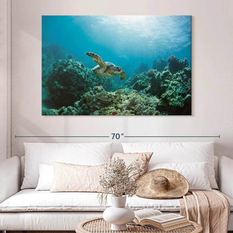 Brampt Sea Turtle In Maui, 34" H x 51" W