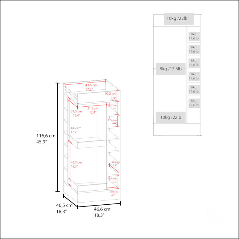 White Corner Bar Cabinet, White