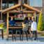 Backyard Discovery Palisade Wooden Outdoor Garden Bar with Powerport 2.7m x 1.8m (10ft x 6ft)