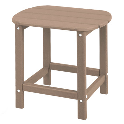 Outdoor Side Table, HDPE Adirondack Side Tables,Sturdy Small Outdoor Porch Tables, Weather-Resistant & Easy Assembly Patio End Table For Garden, Balcony, Porch & Poolside