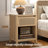 Rattan Nightstand,25''Farmhouse Bedside Table,File cabinet