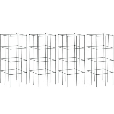 Paquet de 4 treillis de jardin pour plantes grimpantes à fleurs