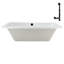 Baignoire de trempage en acrylique 72 po x 36 po, drain inclus-97544515