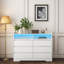 Commode 6 tiroirs, commode pour chambre à coucher avec lumières DEL, commodes modernes et commodes
