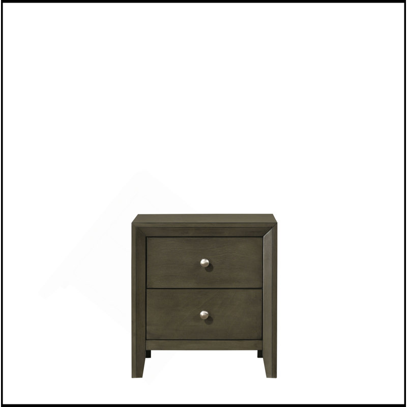 Gray Finish Nightstand