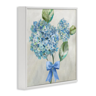 Blue Bow Hydrangea Beauty Framed Giclee, design by Nan