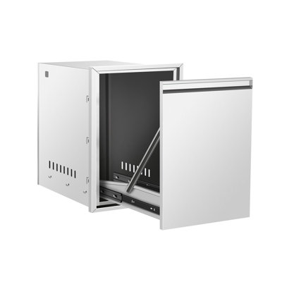 16" Wx18" Hx22.3" D Outdoor Kitchen Trash Drawer Storage For Propane Tank Or Bbq Island