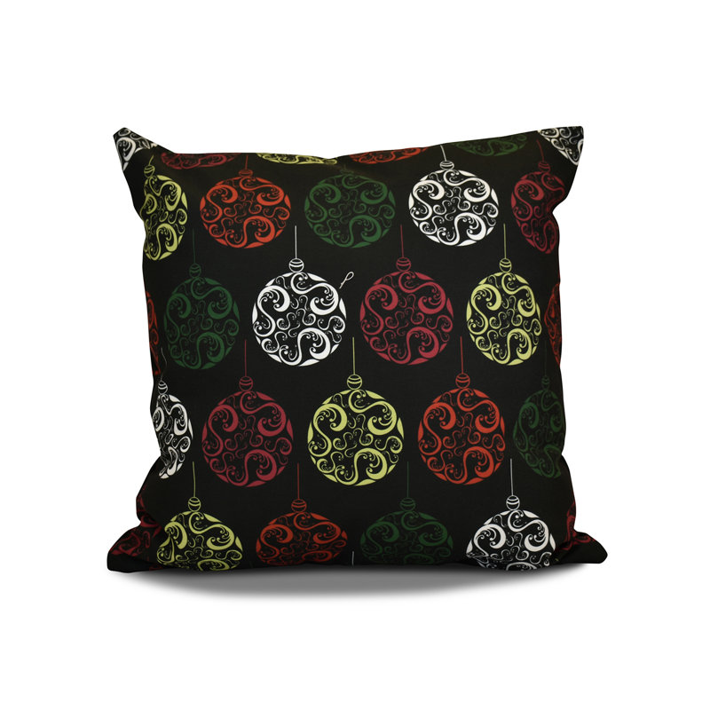 Housse et insert de coussin extérieur d'extérieur, H 16 po x l 16 po, Noir
