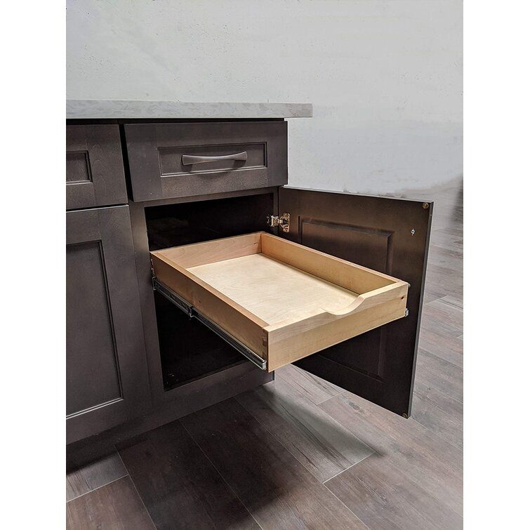Milani Solid + Manufactured Wood Pull Out Drawer