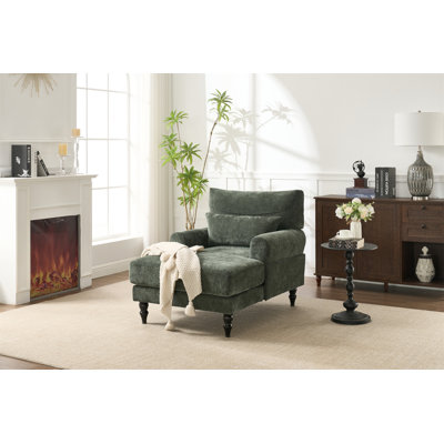 Chaise longue moderne, fauteuil inclinable de loisir intérieur rembourré, canapé-lit pour chambre à coucher, salon, salle d'étude, bureau, vert