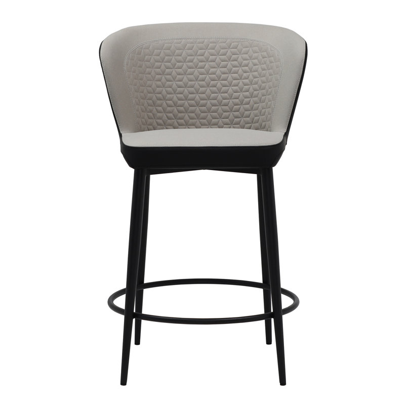 Tabouret de comptoir Condit Corsi 25,5 po, Taupe / Noir, Noir