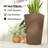 23 Inch Tall Planters for Outdoor Plants, Set of 2 Plastic Flower Pots, Weather and UV Resistant Stackable Tapered Large Planters for Front Door Patio Garden Use, Brown-108939633