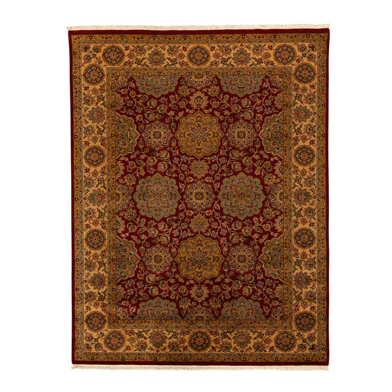 Wool Oriental Area Rug in Gold