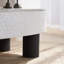 Table basse Mid-Century moderne avec plateau en faux marbre et tiroir de rangement caché