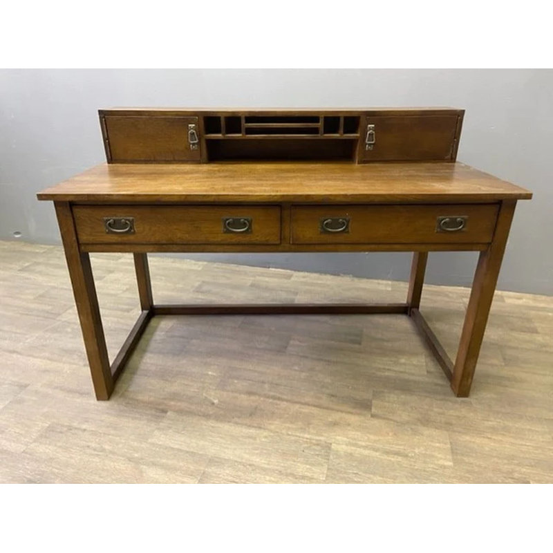 Bureau en bois massif avec rehausse Meunier