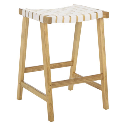 Alston " Genuine Leather Bar Stool