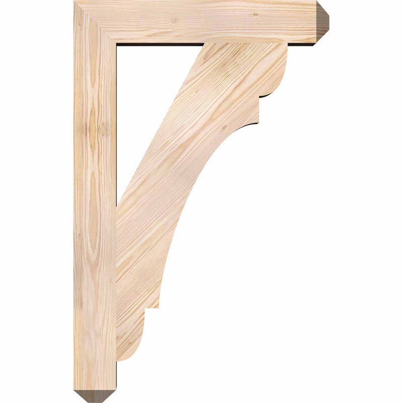 Olympic Craftsman Bracket, 34"H x 3.5"W x 22"D, Douglas Fir (Smooth)