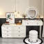 Table de maquillage de style buffet blanc 59,06 "avec miroir