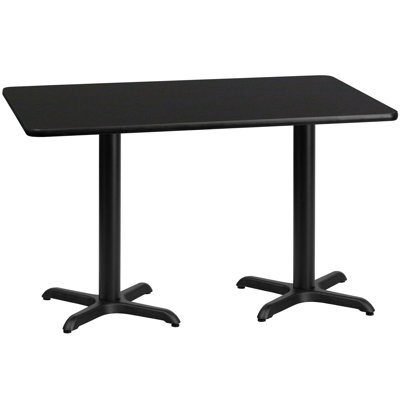 Jacobsen 30'' x 60'' Rectangular Laminate Table Top with 22'' x 22'' Table Height Bases