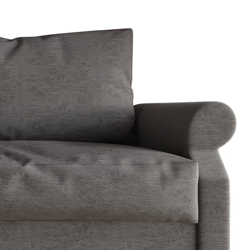 Mayner Upholstered Accent Chair, Dark Gray 100% Linen
