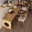 Bureaux en bois massif en L Burlywood-295450966-295450968