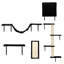 Étagères murales pour chat, ensemble d'escalade pour chat mural, ensemble de 5, perchoirs flottants pour chat, mobilier pour chat