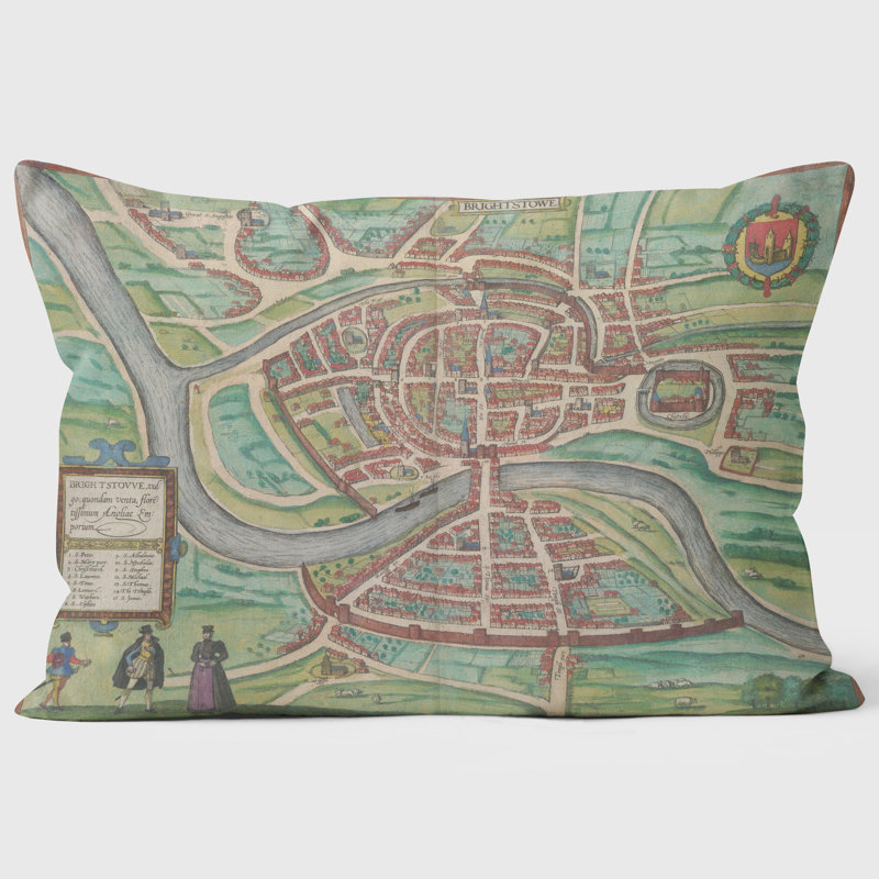 1568 Bristol Map British Library Cushion