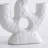 White Ceramic 3-Arm Candelabra, Sculptural Three-Arm Candle Holder for Taper Candles, Mantel, Console, or Dining Table