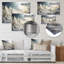 Abstrait Snowy Winter Mountains III - Paysage abstrait en métal, art mural-2138833738
