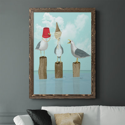 Tiptonville Silly Seagulls - Reproduction d'un seul cadre photo sur toile