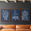 «Foliage Chintz I», ensemble de 3 peintures sur toile encadrées-1773229191-1773229190