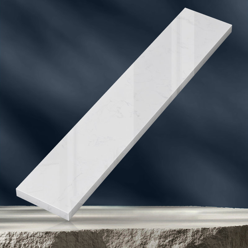 21 In. Engineered Stone Vanity Backsplash 4 In. Bathroom Vanity Back Splash In Carrara White