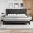 Heavy-Duty Platform Bed Frame, With Height Adjustable Fabric Headboard-2128307095-2128307088