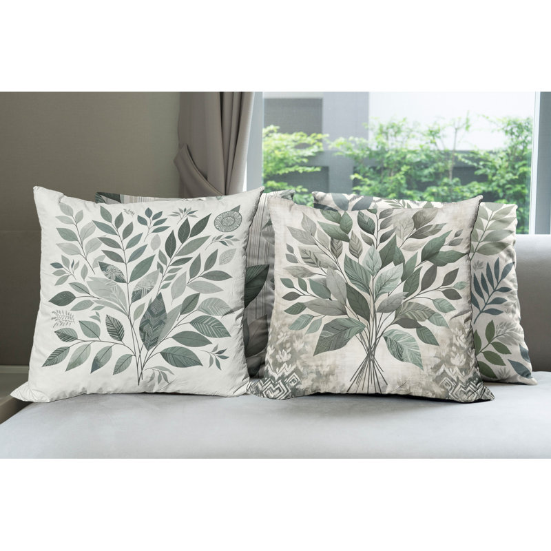 Floral Outdoor Pillow Cover, 18"H x 18"W