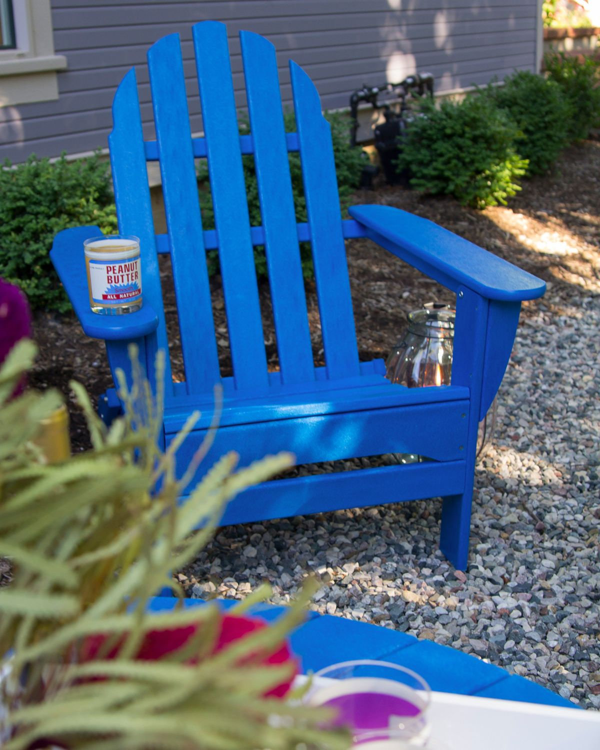 POLYWOOD® Classic Adirondack 4-Person Patio Seating Group, Blue
