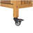 Outdoor Patio Acacia Wood Bar Cart, Natural Finish, Set of 1